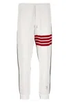 Thom Browne White 4 Bar Joggers