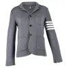 Thom Browne 4-bar Knit Blazer In Grey Wool In Grey