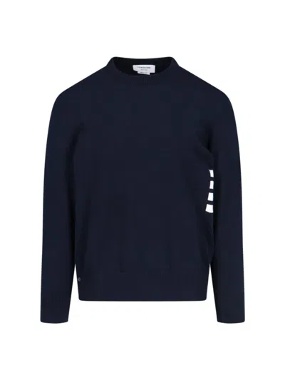 THOM BROWNE 4-BAR" KNIT SWEATER - BLUE