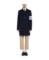 Thom Browne 4-bar Knitted Longline Cardigan In Black