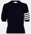 Thom Browne 4-bar Knitted Virgin Wool Sweater In Blue