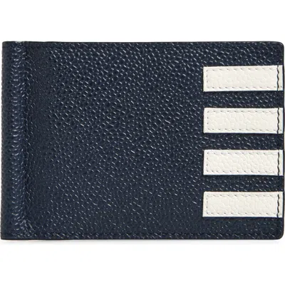 THOM BROWNE THOM BROWNE 4-BAR LEATHER BIFOLD WALLET