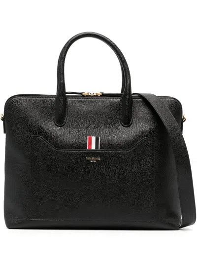 Thom Browne Aktentasche Mit Streifen In Schwarz