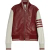 Thom Browne 4-bar Leather Varsity Jacket