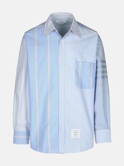 THOM BROWNE '4 BAR' LIGHT BLUE COTTON SHIRT