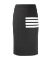 Thom Browne 4-bar Links Stitch Pencil Skirt In Black