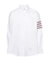 Thom Browne 4-bar Long-sleeve Cotton Shirt In White