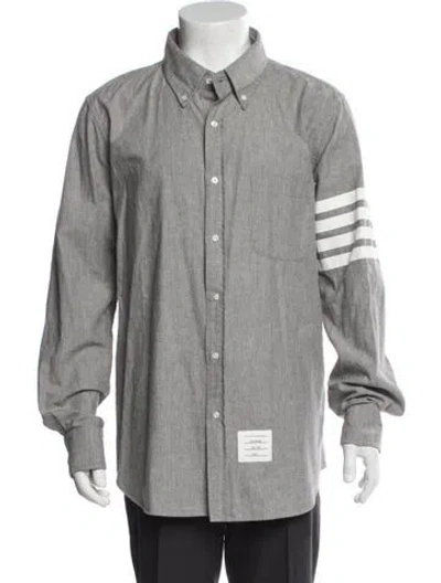Pre-owned Thom Browne 4 Bar Long Sleeve Shirt In Gray