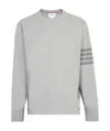 Thom Browne 4-bar Long-sleeve T-shirt In Gray