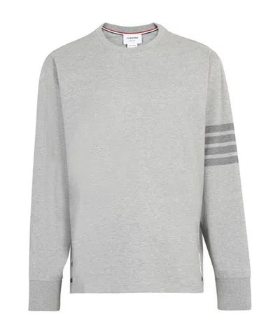 Thom Browne 4-bar Long-sleeve T-shirt In Gray