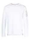 Thom Browne White Milano Cotton 4-bar T-shirt In White