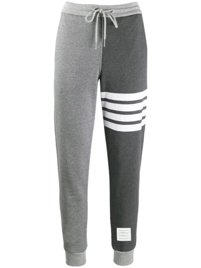 Thom Browne 4-bar Loopback Track Pants In Tonal Grey