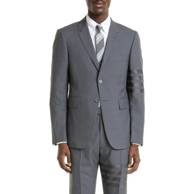 Thom Browne 4 Bar Mélange Wool Sport Coat In Gray