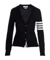 Thom Browne Gingerbread Cookie-intarsia Buttoned Cardigan In Black
