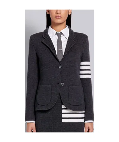 Thom Browne 4-bar Merino Jacket In Black