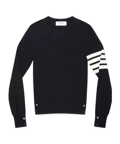 Thom Browne 4-bar Merino Jumper In Black