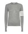 Thom Browne 4-bar Merino Jumper In Gray