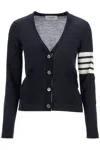 Thom Browne Cashmere Striped-sleeve V-neck Cardigan