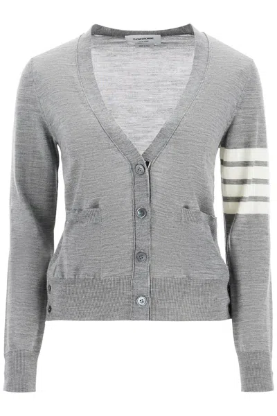 THOM BROWNE THOM BROWNE 4 BAR MERINO WOOL CARDIGAN