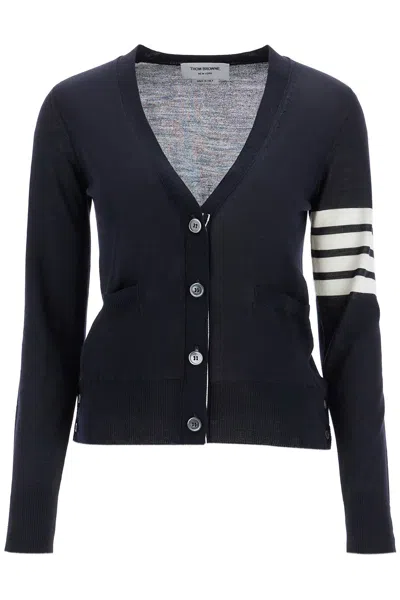 THOM BROWNE THOM BROWNE 4-BAR MERINO WOOL CARDIGAN WOMEN