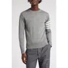 Thom Browne 4-bar Merino Wool Sweater In Gray