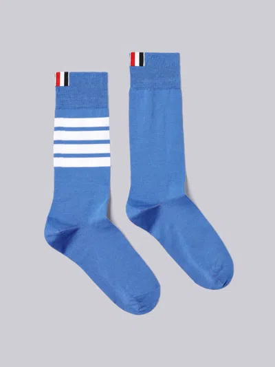 Thom Browne 4-bar Mid-calf Socks In Metallic
