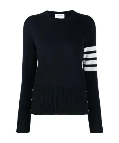 THOM BROWNE THOM BROWNE 4-BAR CREWNECK KNITTED JUMPER
