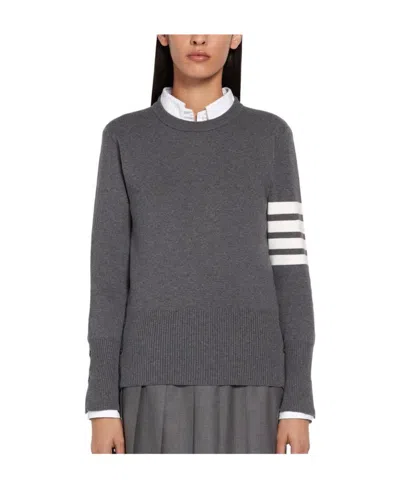 Thom Browne 4-bar Milano Stitch Jumper In Black