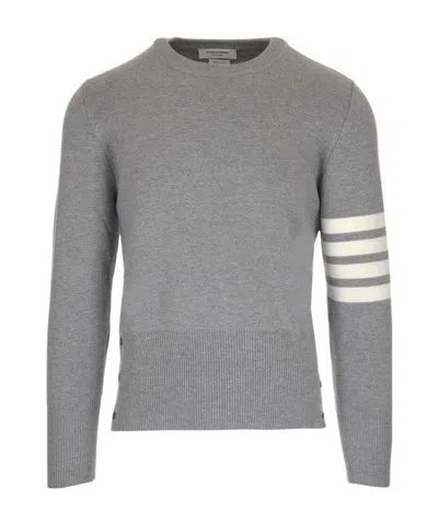 THOM BROWNE THOM BROWNE 4-BAR STRIPED TRIM PULLOVER