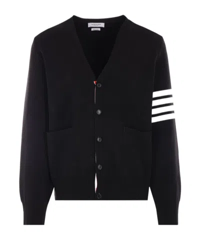 THOM BROWNE THOM BROWNE 4-BAR MILANO STITCH V-NECK CARDIGAN