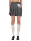 Thom Browne 4bar Mini Pleated Skirt In Grey