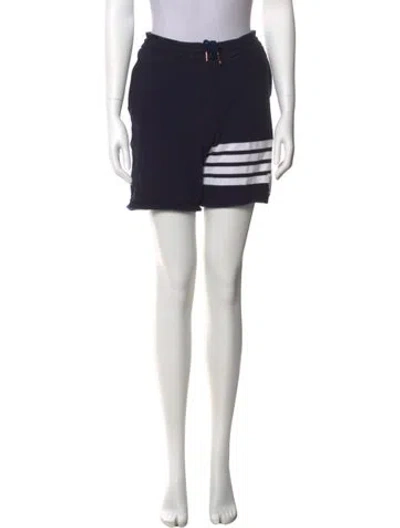 Pre-owned Thom Browne 4 Bar Mini Shorts In Blue