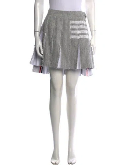 Pre-owned Thom Browne 4 Bar Mini Skirt W/ Tags In Grey