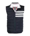 Thom Browne 4-bar Motif Puffer Gilet In Black