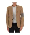 Thom Browne 4-bar Motif Single-breasted Blazer In Brown