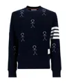 Thom Browne 4-bar Mr.thom Icon Sweatshirt In Black
