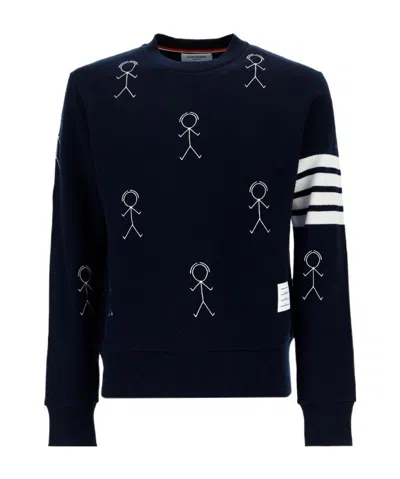 Thom Browne 4-bar Mr.thom Icon Sweatshirt In Black