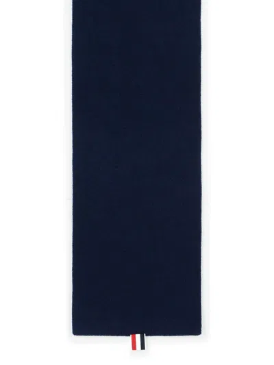 Thom Browne 4 Bar Navy Cashmere Scarf