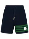 THOM BROWNE 4 BAR NAVY COTTON BERMUDA SHORTS