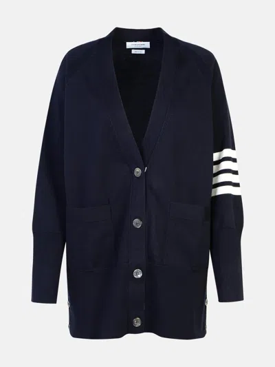 Thom Browne '4-bar' Navy Cotton Cardigan