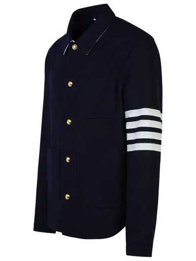 Thom Browne 4 Bar Navy Wool Blend Jacket
