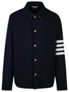 Thom Browne Wool Cashmere 4-bar Utility Jacket Jackets Blue In Navy