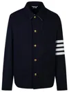 THOM BROWNE THOM BROWNE '4 BAR' NAVY WOOL BLEND JACKET MEN