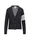 Thom Browne Gingerbread Cookie-intarsia Buttoned Cardigan In Black  