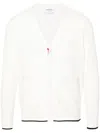 Thom Browne 4-bar Open-knit Cardigan In White