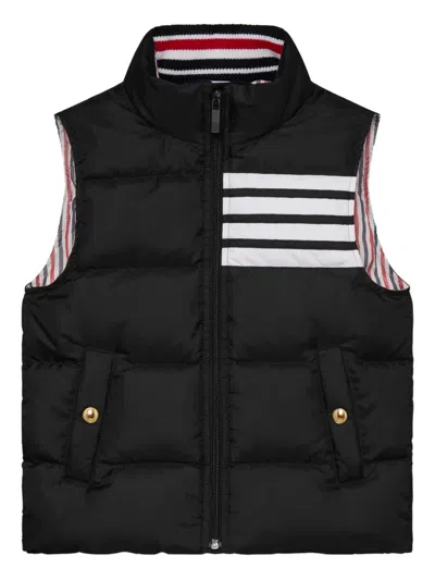 Thom Browne 4-bar Padded Gilet In Black