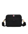 Thom Browne 4 Bar-patch Leather Camera Bag In Black