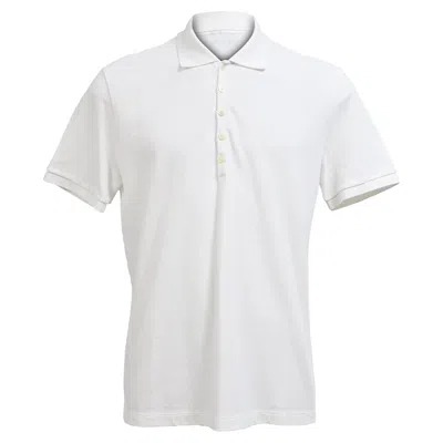 Thom Browne 4-bar Piqué Polo Shirt In White Cotton