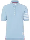 Thom Browne 4-bar Piqué-weave Polo Shirt In Blue