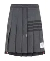 Thom Browne 4-bar Pleated Mini Skirt In Black
